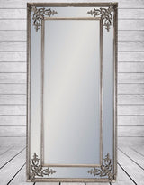 Tall Silver French Mirror without Crest - M62