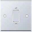 Selectric 7M-Pro Polished Chrome 1 Gang 45A DP Switch with White Insert
