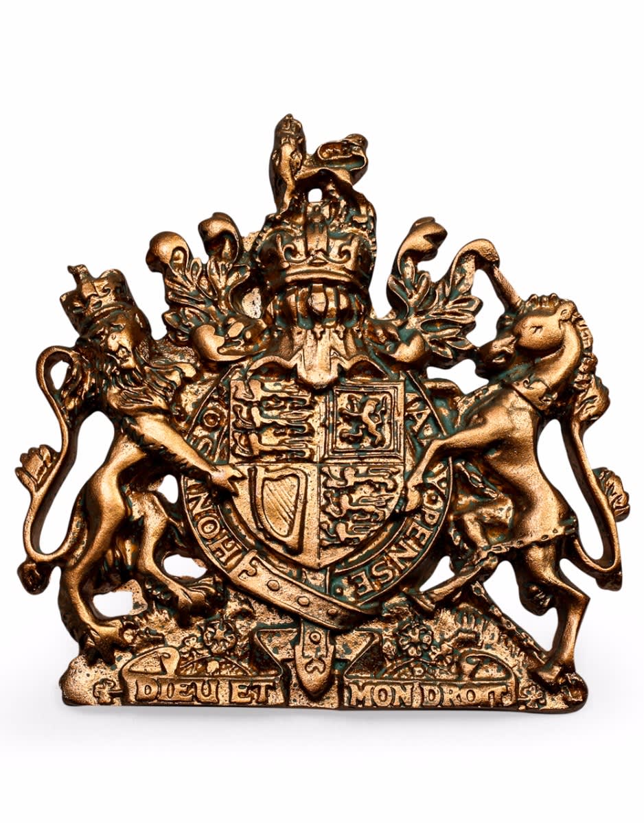 Small Bronze Coat of Arms Wall Plaque - BA77