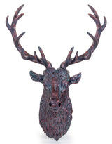 Large Antique Bronze Effect Stag Wall Head - BD36
