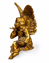 Antique Gold Sitting Angel Figure - BD57