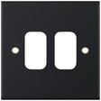 Selectric 5M GRID360 Matt Black 2 Gang Faceplate