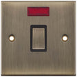 Selectric 5M Antique Brass 1 Gang 20A DP Switch with Neon and Black Insert