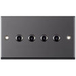 Selectric 7M-Pro Black Nickel 4 Gang 10A 2 Way Toggle Switch