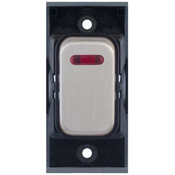 Selectric GRID360 Satin Chrome 20A DP Switch Module with Neon and Black Insert