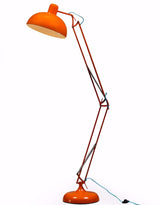 Orange Extra Large Classic Desk Style Floor Lamp (Blue Fabric Flex) - CL76