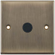Selectric 7M-Pro Antique Brass 20A Centre Entry Flex Outlet with Black Insert