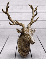 Large Antique Silver Stag Wall Head - BD80