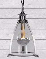 Chrome and Glass Lantern Ceiling Light - PML1