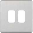 Selectric 5M-Plus GRID360 Satin Chrome 2 Gang Faceplate