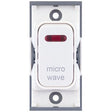 Selectric GRID360 White 20A DP Switch Module Marked ‘microwave’ with Neon and White Insert