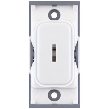 Selectric GRID360 White 20A 2 Way Keyswitch Module with White Insert