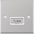 Selectric 7M-Pro Satin Chrome 13A Fused Connection Unit with White Insert