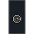 Selectric Black Non-Isolated (Female) Coaxial/Aerial Socket Module with Faraday Cage