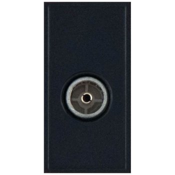 Selectric Black Non-Isolated (Female) Coaxial/Aerial Socket Module with Faraday Cage