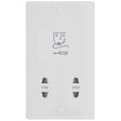 Selectric Smooth 2 Gang 115/230V Dual Voltage Shaver Socket