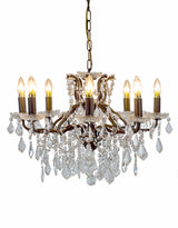 Medium 8 Branch Bronze Shallow Chandelier - CH185
