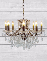 Medium 8 Branch Bronze Shallow Chandelier - CH185