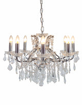 Medium 8 Branch Chrome Shallow Chandelier - CH186