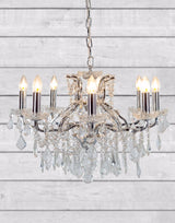 Medium 8 Branch Chrome Shallow Chandelier - CH186