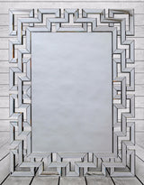 Large Rectangular "Grecian Key" Venetian Mirror - V295
