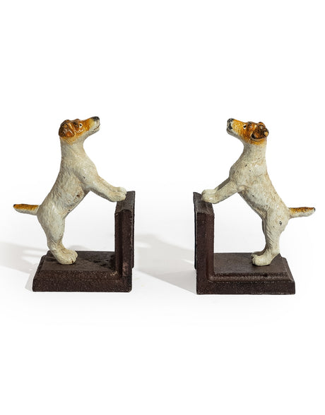 Cast Iron Antiqued Pair of Terrier Bookends - STM8