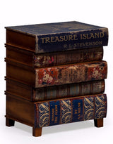 Antiqued Stacked Children's Books Side Cabinet - WB22