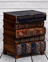 Antiqued Stacked Children's Books Side Cabinet - WB22