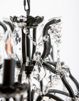 6 Branch Matt Black Shallow Chandelier - CH190