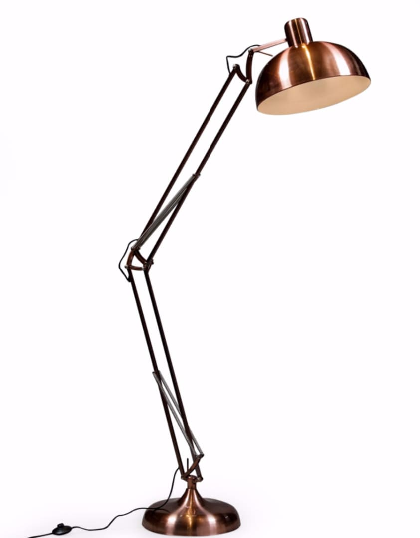 Vintage Copper Extra Large Classic Desk Style Floor Lamp - CL90