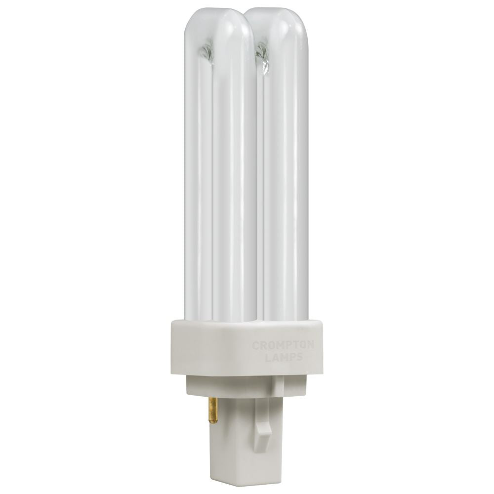 Crompton CLD10SW - CFL Double Turn D Type  10W  3500K  G24d-1 2-Pin