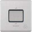 Selectric 5M-Plus Screwless Satin Chrome 1 Gang 10A 3 Pole Fan Isolator Switch with Grey Insert