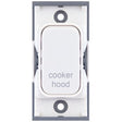 Selectric GRID360 White 20A DP Switch Module Marked ‘cooker hood’ with White Insert