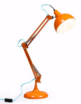 Orange Traditional Desk Lamp (Blue Fabric Flex) - CL98