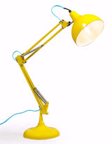 Yellow Traditional Desk Lamp (Blue Fabric Flex) - CL99