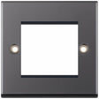 Selectric 7M-Pro Black Nickel 1 Gang Euro Plate with Twin Aperture