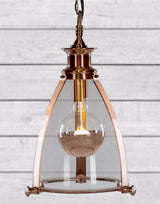 Copper and Glass Lantern Ceiling Light - PML9
