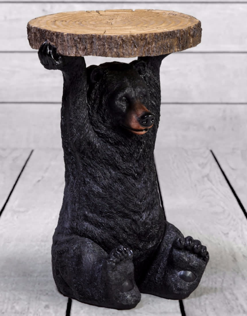 Black Bear Holding "Trunk Slice" Side Table - BD120