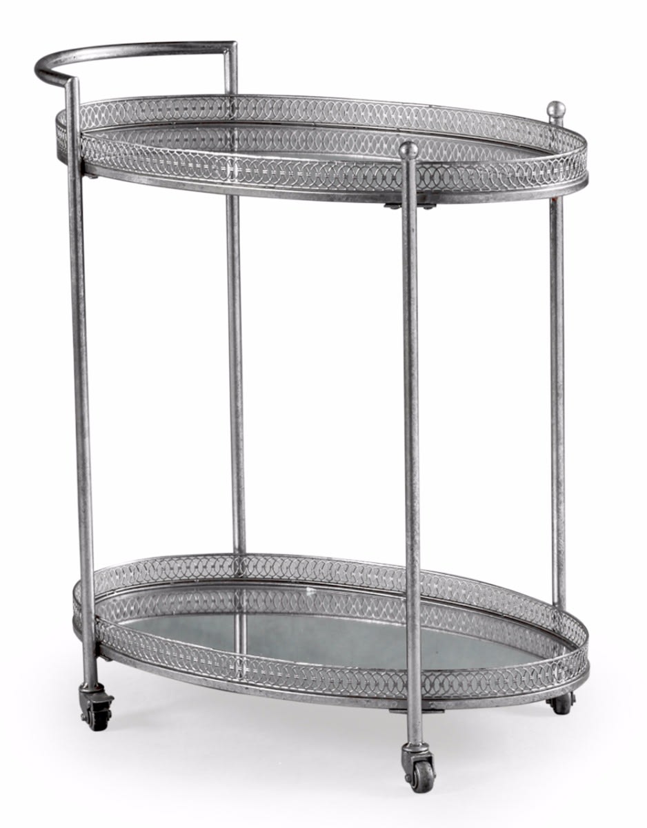Antique Silver Metal Trolley - EM98