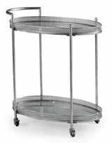 Antique Silver Metal Trolley - EM98