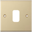 Selectric 5M GRID360 Satin Brass 1 Gang Faceplate