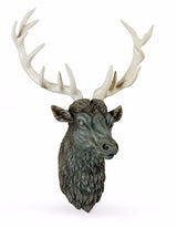 Large Stone Effect Stag Head with Antiqued Antlers - BD132