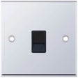 Selectric 7M-Pro Polished Chrome 1 Gang RJ11 Socket with Black Insert