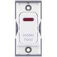 Selectric GRID360 White 20A DP Switch Module Marked ‘cooker hood’ with Neon and White Insert