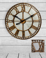 Large Gold Clock with Antique Mirror Face - ET291
