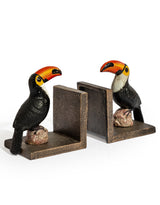 Cast Iron Antiqued Toucan Bookends - STM34