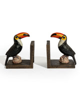 Cast Iron Antiqued Toucan Bookends - STM34