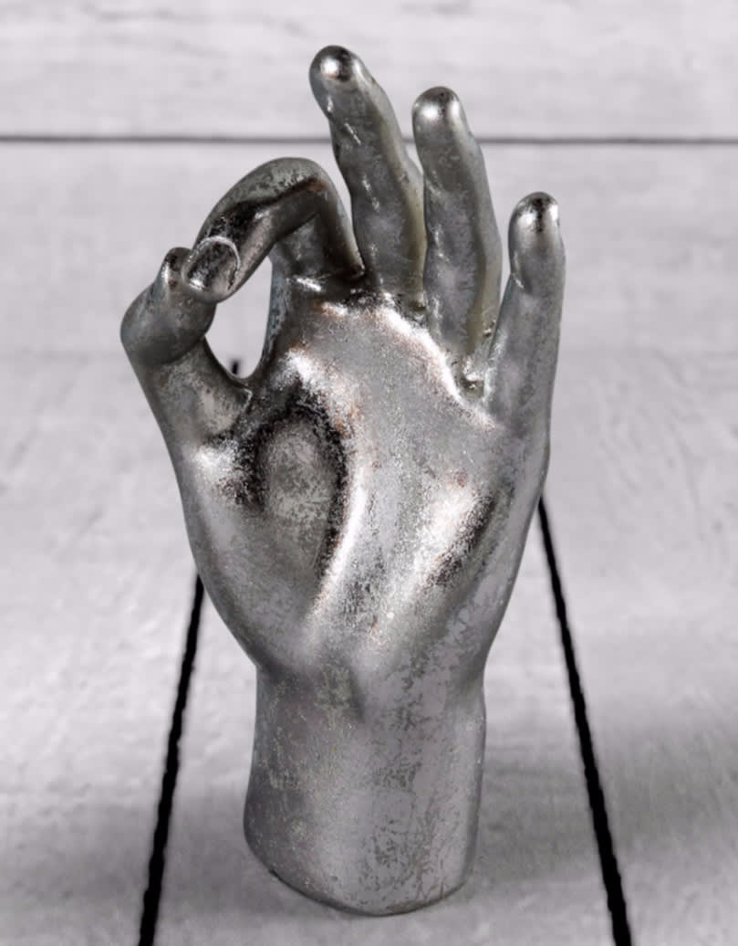 Silver "OK" Hand Figure - FL102
