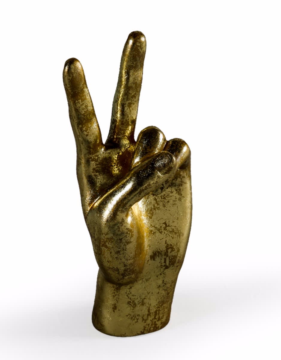 Gold "Peace" Hand Figure - FL103