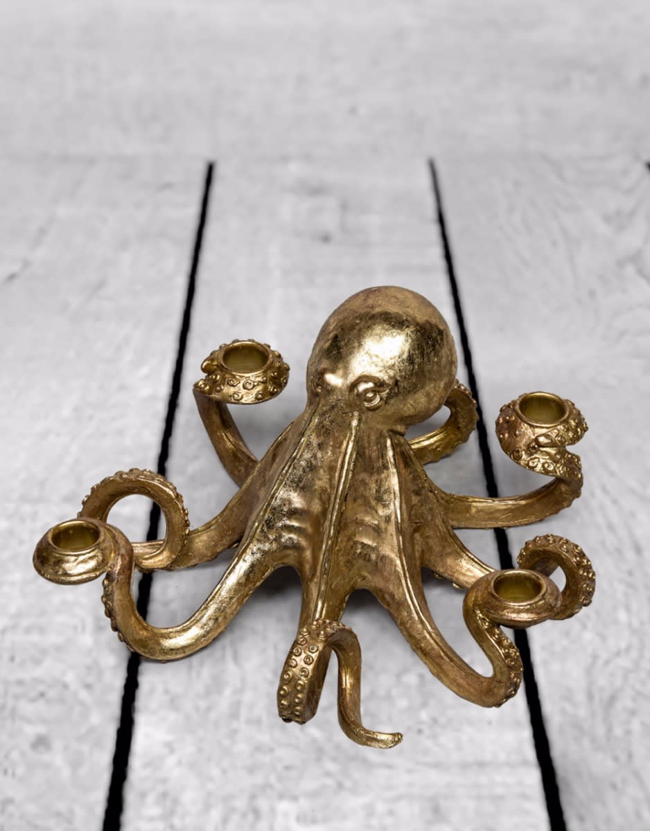 Gold Octopus Candle Stick - SM63